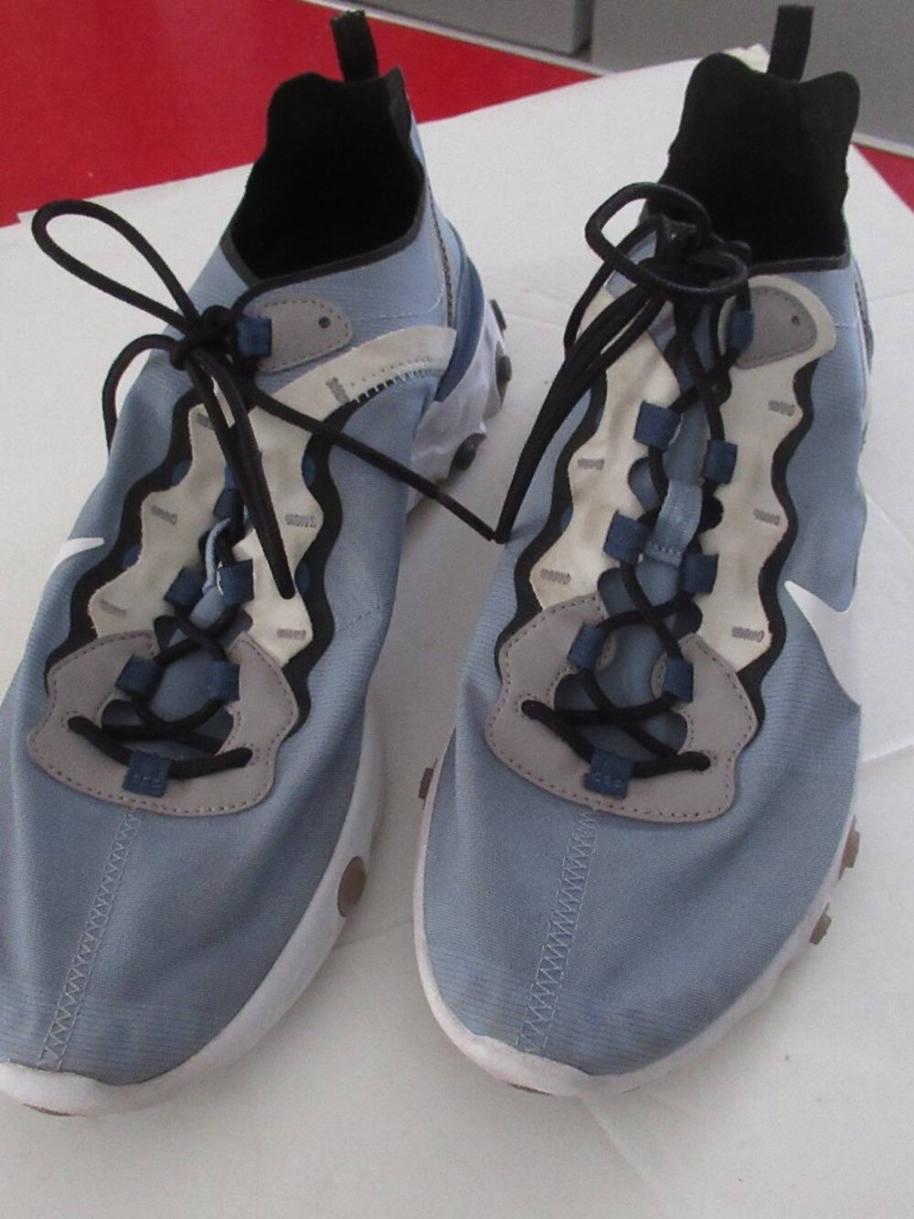 Nike React Element 55 Shoes Men’s Size 11.5 Blue Indigo Fog Low Lace Up Sneakers